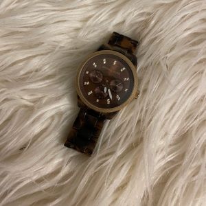 MICHAEL KORS tortoise shell oversized wrist watch